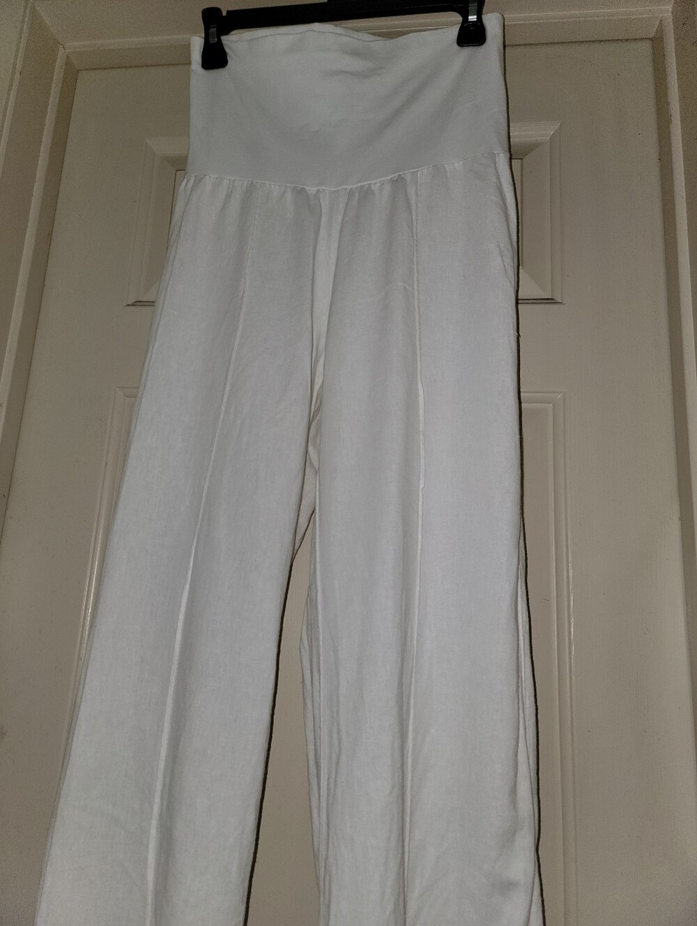 Just Living White Wide-Leg Pull-On Pants